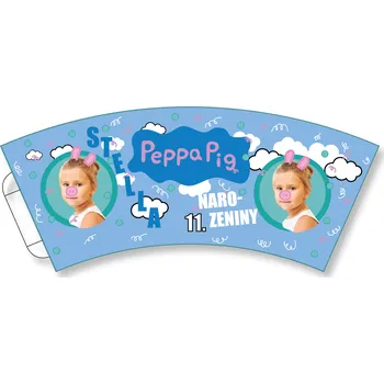 Party nádobí Personal Personalizované papierové poháre 6 ks - Peppa Pig