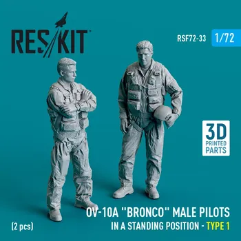 Plastikový model Reskit 1/72 OV-10A 'Bronco' male pilots standing Type 1