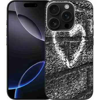 Pouzdro na mobilní telefon Gelový kryt mmCase na iPhone 16 Pro - srdce na zdi