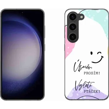 Pouzdro na mobilní telefon Gelový kryt mmCase na Samsung Galaxy S23 5G - vtipný text 4 bílé pozadí