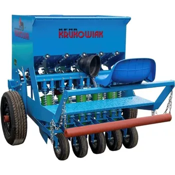 Zahradní traktor Secí stroj na cibuli za malotraktor, traktor Krukowiak S287 na 4 řádky