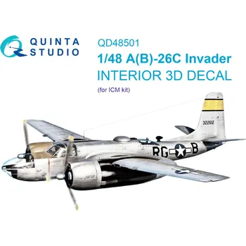 Plastikový model Quinta studio 1/48 A-26C Invader 3D-Print.&col. Interior (ICM)