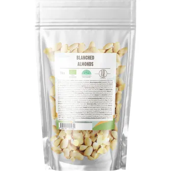 BrainMax Pure® Mandle blanšírované BIO, 250 g *CZ-BIO-001 certifikát