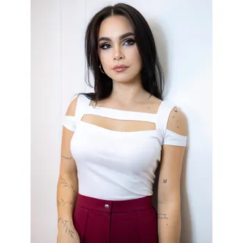 Dámské tričko Stylové dámské tričko VSB LEA bílé , VELIKOST XL