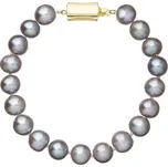 Perlový náramek z říčních perel se zapínáním ze 14 karátového zlata 923010.3 grey Vyberte zapínání: Zlatá 9267A