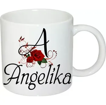 Angelika hrnek se jménem (hrneček s dámským jménem )