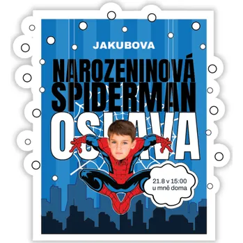 Party nádobí Personal Personalizované pozvánky 6 ks - Spiderman