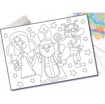 Radost v písku Šablona na pískování Mikuláš + čert + anděl Varianta: A4 (210 × 297 mm)