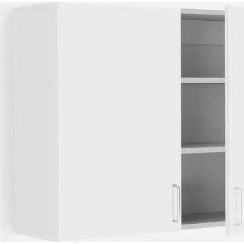 Komoda Nástěnná skříňka THEO, plné dveře, 800x1000x320 mm, bílá