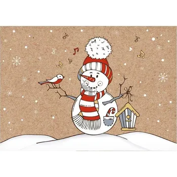 Obálka MFP paper obálka kraftová vánoční s potiskem C6 mix 1ks