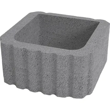 plotová tvarovka Diton Betonová svahová tvárnice hladká 29,5 x 29,5 x 14 cm