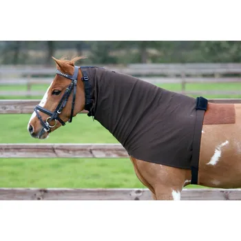 Deka pro koně QHP Krční díl ECZEMA QHP, hnědý Délka zad: XL