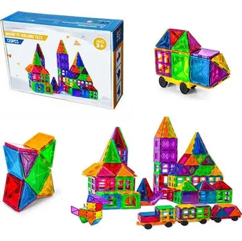 ostatní stavebnice Magnetická stavebnice – Magnetic Building Tiles – 120 dílů