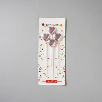 Dortová svíčka Dortisimo Svíčky Srdce fialové (4 ks)