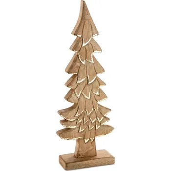 Bytová dekorace DEKORAČNÍ FIGURKA WOOD2 SADA 2KS 20X51 CM HNĚDÁ