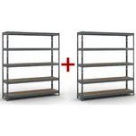 Policový regál 1+1 ZDARMA, 1786x1600x400 mm, nosnost 350kg