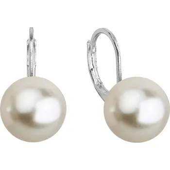 Náušnice Náušnice bižuterní visací se syntetickou perlou bílá 71122.1 white
