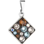 Přívěsek bižuterie se Swarovski krystaly modrý kosočtverec 54020.3 aqua