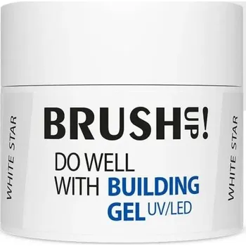 Lak na nehty BRUSH UP! Stavební UV/LED gel Do Well with Building Gel White Star, 12g