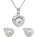 Perlová souprava z říčních perel bílá 29025.1