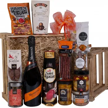 Dárkový potravinový koš Svět dárkových košů Vánoční atmosféra | Vánoční koše 0.75 l