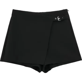 Dámské kraťasy Obálková dámská sukně mini s páskem Velikost: S, Barva (varianta): HH QUN5454hei