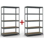 Policový regál 1+1 ZDARMA, 1966x1200x500 mm, nosnost 280kg