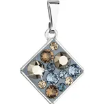 Přívěsek bižuterie se Swarovski krystaly modrý kosočtverec 54020.3 denim blue