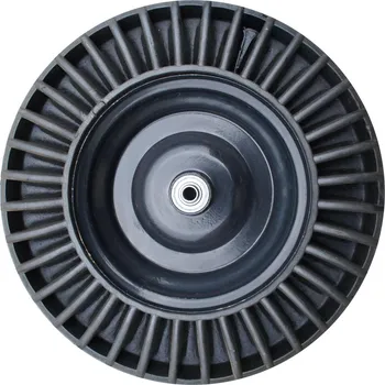 Příslušenství pro stavební techniku kolo plná pryž s ložiskem, plechový disk