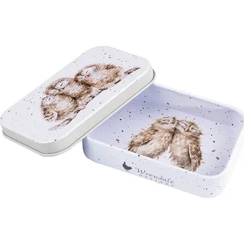 Dárková krabička Plechová krabička na drobnosti Wrendale Designs "Owlets" - Sovy