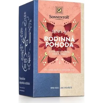 Horký nápoj Sonnentor Štěstí je rodinná pohoda bio čaj 27g 18 sáčků