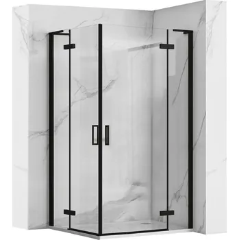 REA/S - Sprchová kabina Hugo Double Black 80x100 KPL-45233