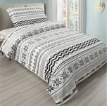 Jahu , s.r.o. Povlečení ložní MICRO - Flake Grey, 140x200, 70x90 cm