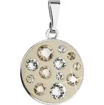 Přívěsek bižuterie se Swarovski krystaly hnědý kulatý 54024.3 sun