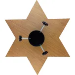 Stojánek vánoční ocelový, vzhled dřeva - 51,5 x 51,5 cm hvězda