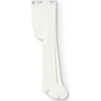 Dámské punčochy Punčochy bílé , teplejší, ozdobné kamínky, Boboli Velikosti: 116