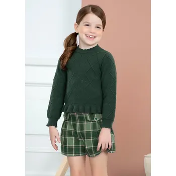 Abel&Lula Luxusní kraťasy, zelená kostka,Abel&Lula Velikosti: 140