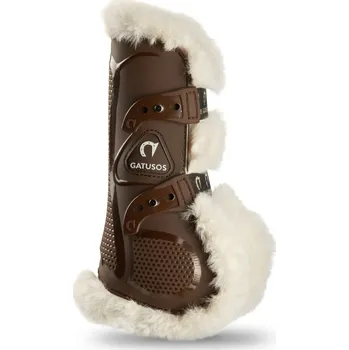 Ochrana nohy a ocasu GATUSOS Kamaše přední Pegasus GATUSOS, s beránkem, pár, vel. M, hnědé