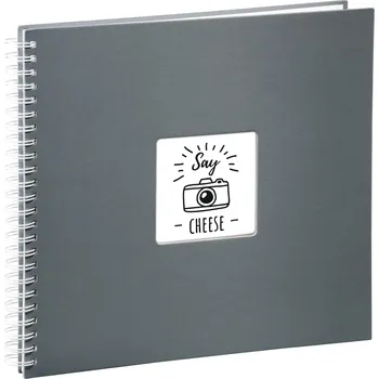 Fotoalbum Hama album klasické spirálové FINE ART 36x32 cm, 50 stran, šedé, bílé listy