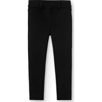 Dívčí kalhoty Kalhoty s fleesem, černá barva, dívka, Boboli Velikosti: 128