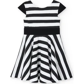 Dívčí šaty Šaty bílo -černé pruhy, dívka, Boboli Velikosti: 152