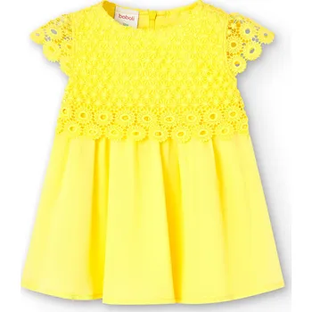 Dětská móda Šaty žluté barvy, krajka, dívka, Boboli Velikosti: 122