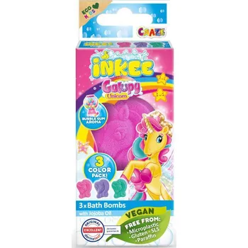 Hračka pro nejmenší Amenity AB Mini pack šumivá bomba - Jednorožec Galupy Inkee
