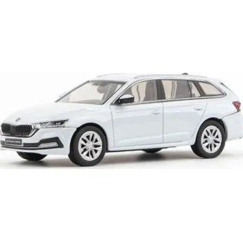 autíčko Abrex Škoda Octavia IV Combi (2020) Bílá Moon Metalíza 1:43