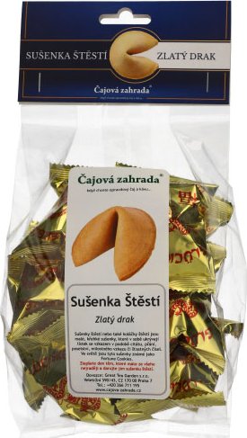 Sušenka štěstí Čajová zahrada Zlatý drak 10 ks