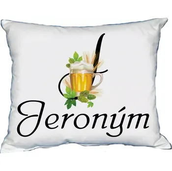 Dekorativní polštářek Polštář s pánským jménem JARONÝM Světle zelený (polštář se jménem JARONÝM)