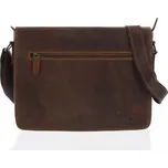 Pánská kožená taška hnědá - Greenwood Magnetto hnědá
