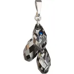Stříbrný přívěsek s krystaly Swarovski šedá slza 34146.5