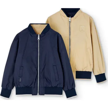 Oboustranná jarní bunda - bomber, tmavě modrá - béžová, kluk, Boboli Velikosti: 110