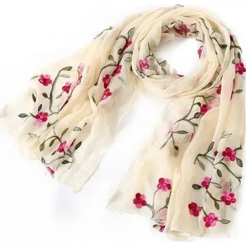 Šátek Dámský hedvábný šátek na jaro a léto | elegantní šátek - Citronový šifon